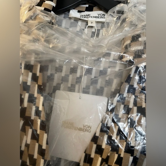 New Diane von Furstenberg Celeste Square Shift Chino Jersey Romper Size P - Picture 5 of 6